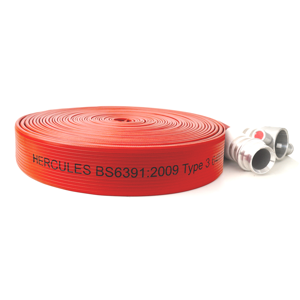 Hercules 65mm x 30M Red Standby Fire Hose withCouplings