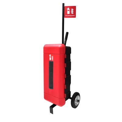 Portable fire extinguisher trolley