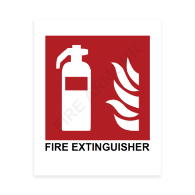 Fire extinguisher signage sticker